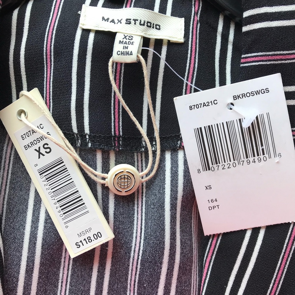 Max Studio Womens Striped Soft Notch Lapel Blazer - Picture 8 of 10